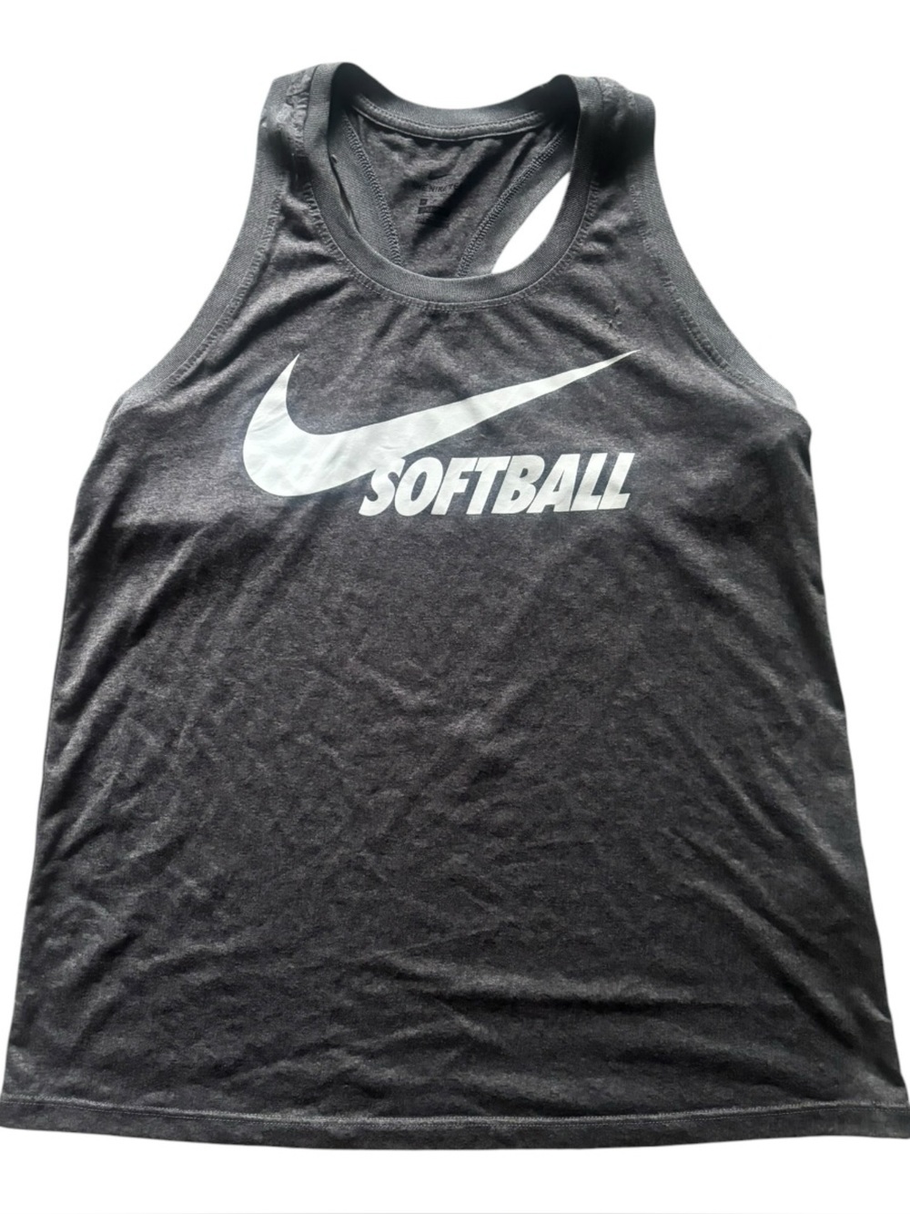 Nike Softball Grey Dri-Fit Tank Top Size Small (S)